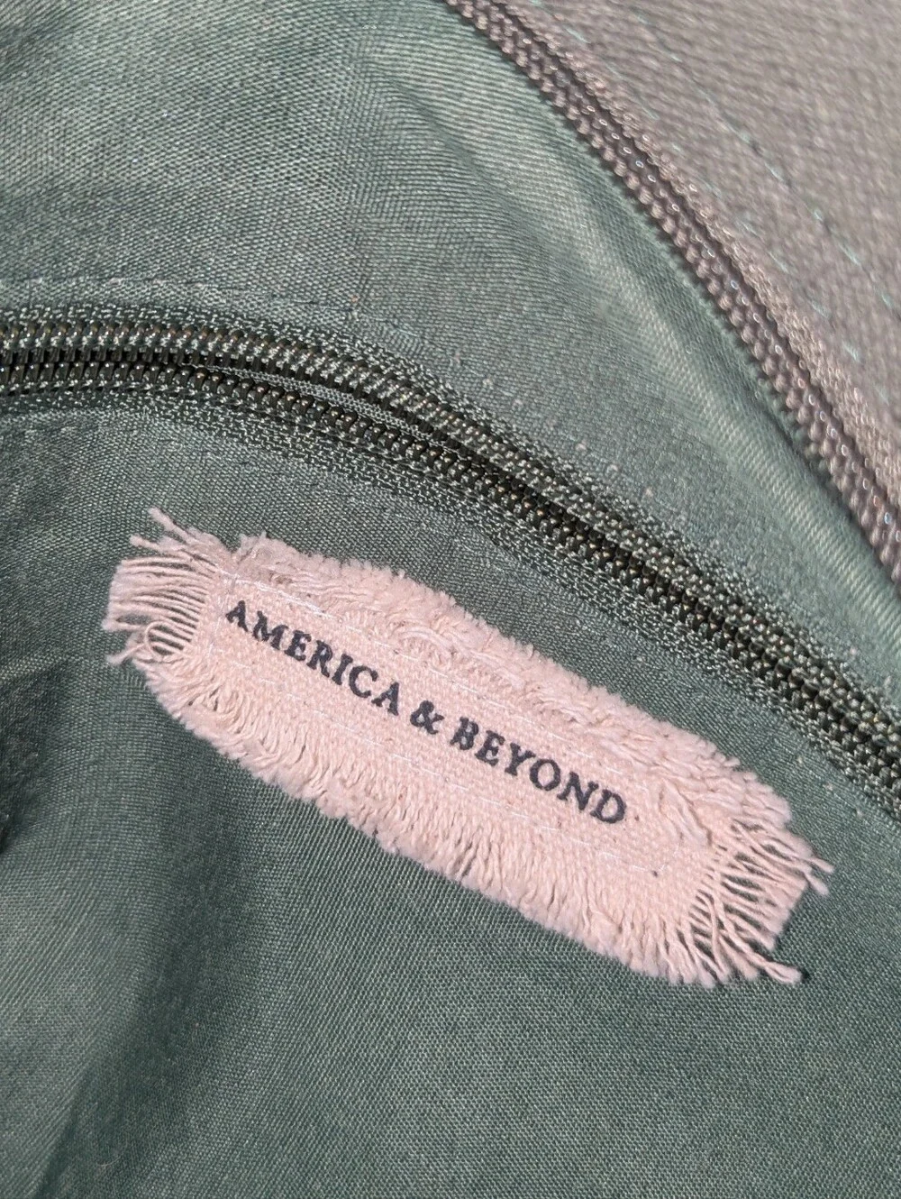 America & Beyond Green Llama Embroidered Tote Bag with Pom Trim